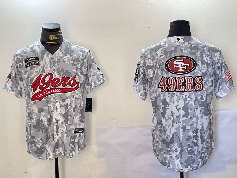 Men San Francisco 49ers Blank Nike Arctic Camo 2024 Salute to Service Limited NFL Jersey style 13->san francisco 49ers->NFL Jersey